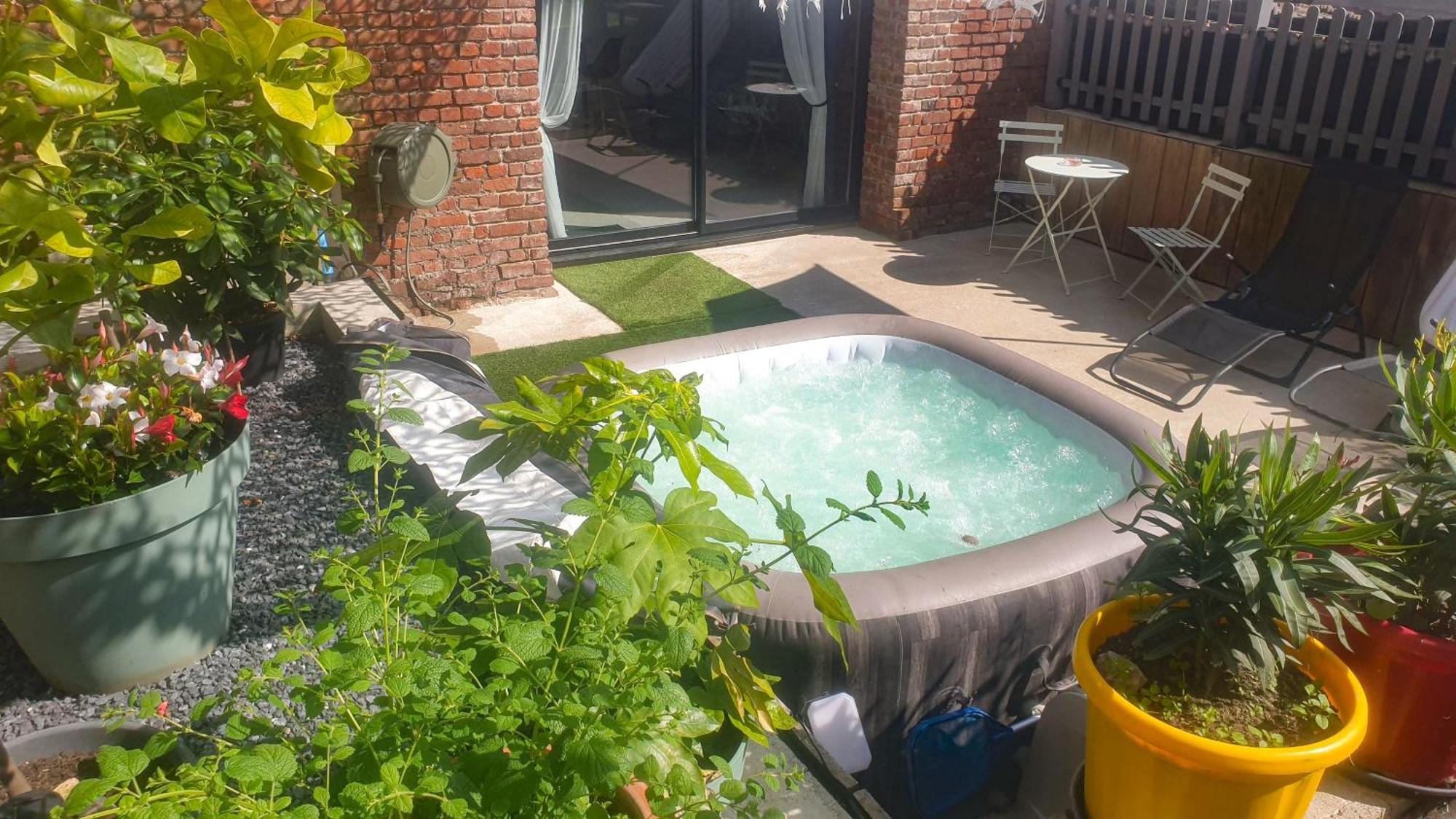 Gary Suite - Studio Cosy, Spa Et Jardin Privatif A 4 Min De Cambrai Awoingt Exterior photo