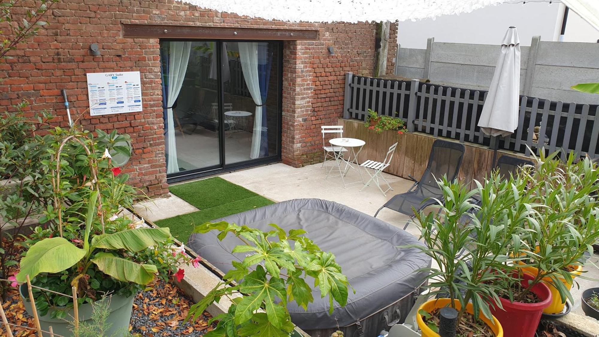 Gary Suite - Studio Cosy, Spa Et Jardin Privatif A 4 Min De Cambrai Awoingt Exterior photo