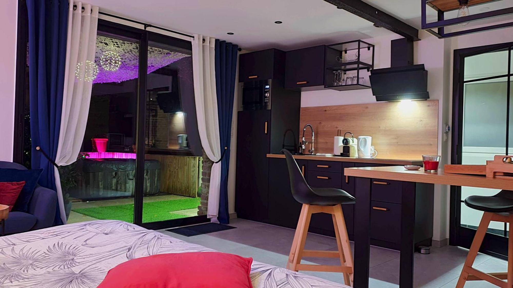 Gary Suite - Studio Cosy, Spa Et Jardin Privatif A 4 Min De Cambrai Awoingt Exterior photo